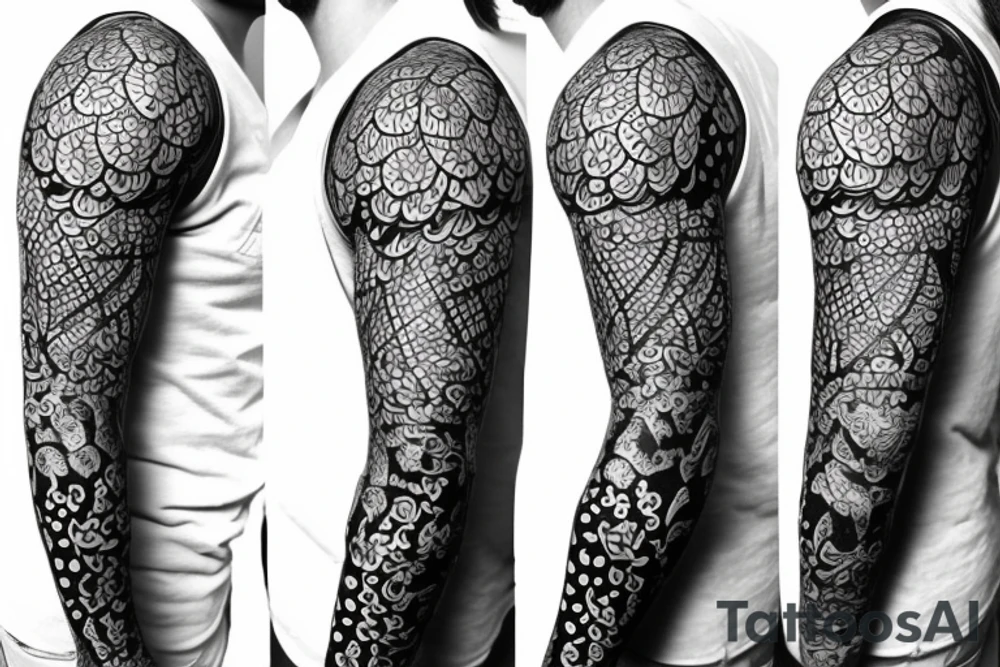 vine sleeve tattoo idea