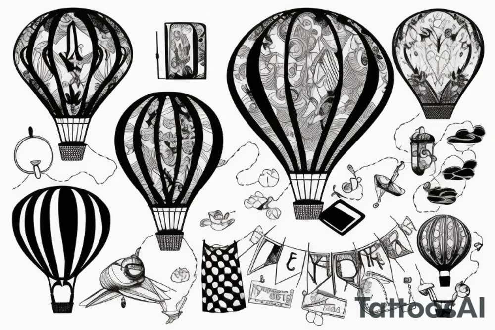 Air balloon tattoo idea