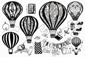 Air balloon tattoo idea