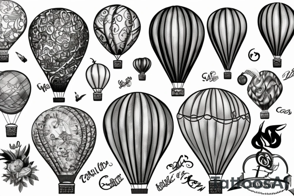 air ballon tattoo idea