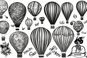 air ballon tattoo idea