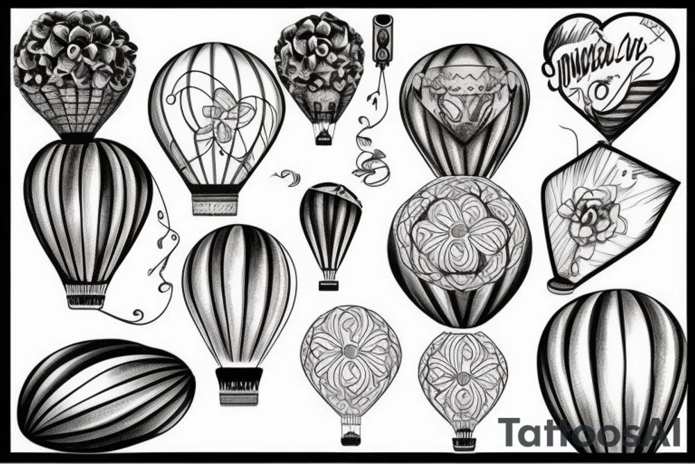 air ballon tattoo idea