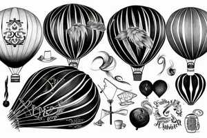 air ballon tattoo idea