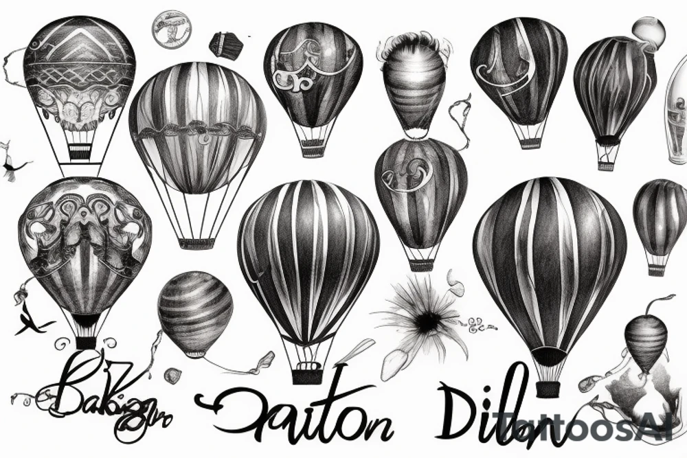 air ballon tattoo idea