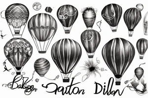 air ballon tattoo idea