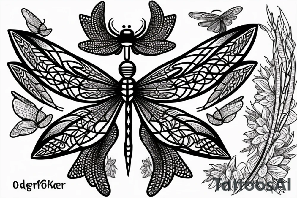 dragonfly, occult, geometric drawing, fineline tattoo idea dragonfly, occult, geometric drawing, fineline tattoo idea