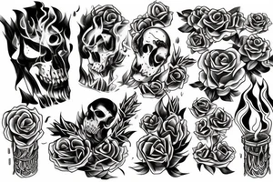 Both ends of the candle burn the rope tattoo idea