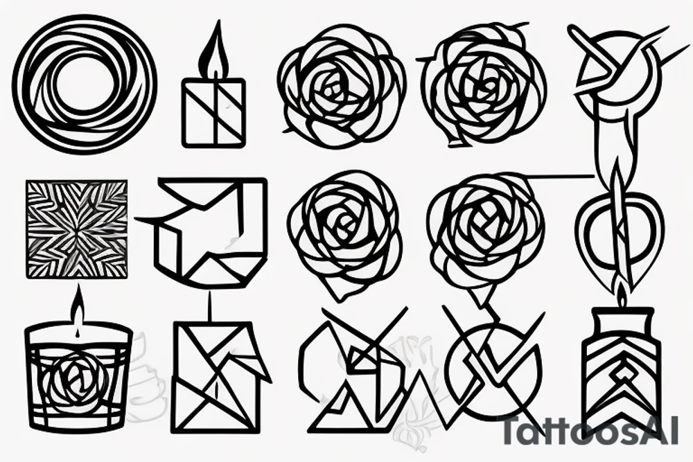 Both ends of the candle burn the rope tattoo idea