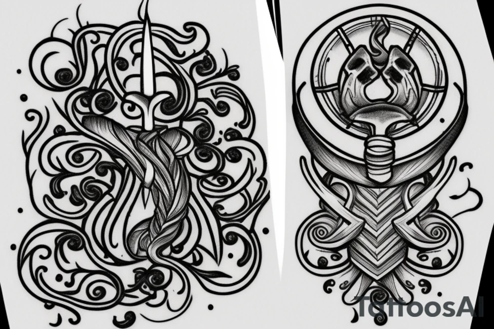 Both ends of the candle burn the rope tattoo idea
