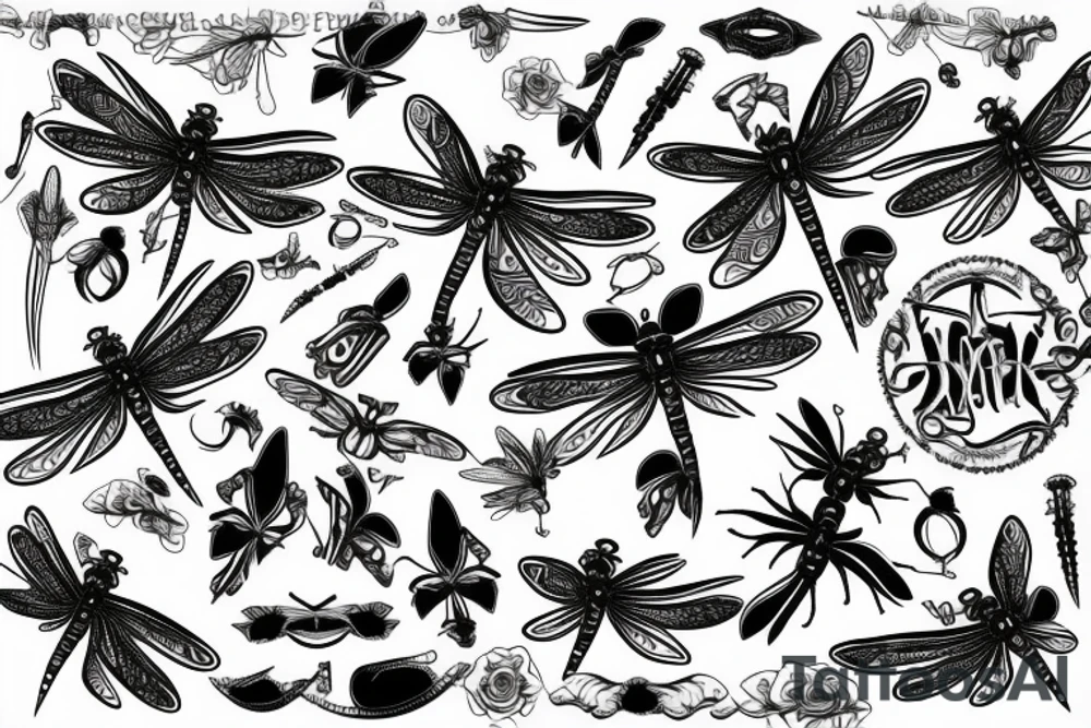 mystic fineline dragonfly symmetric tattoo idea mystic fineline dragonfly symmetric tattoo idea