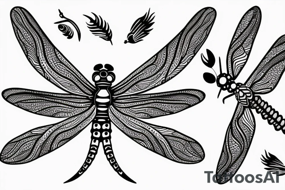 mystic fineline dragonfly symmetric tattoo idea mystic fineline dragonfly symmetric tattoo idea
