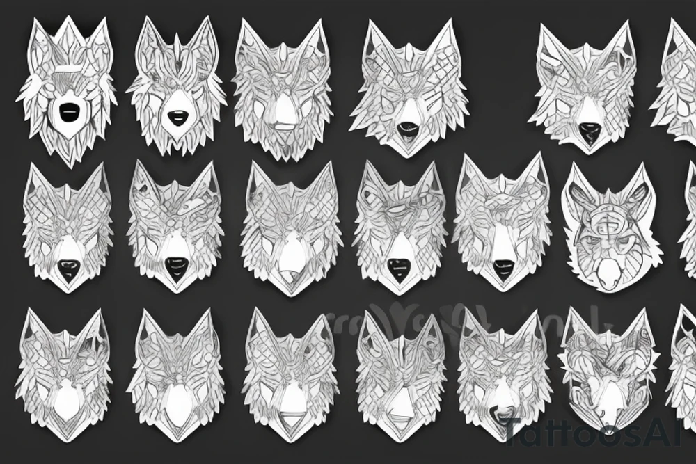 Corporate Wolf with eagle tattoo idea