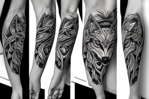 Corporate Wolf tattoo idea