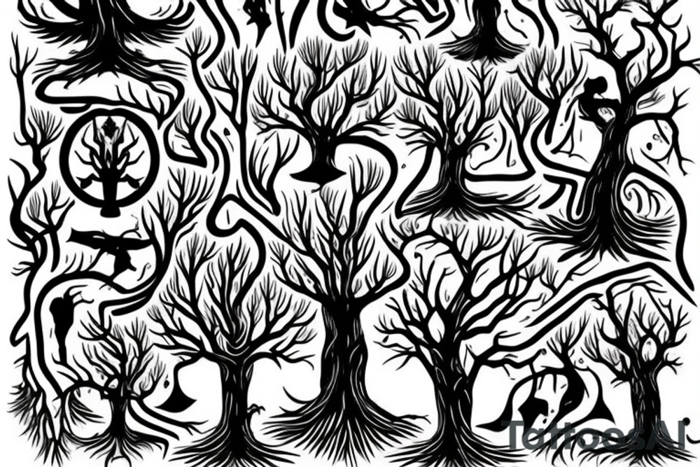 Norse trees tattoo idea