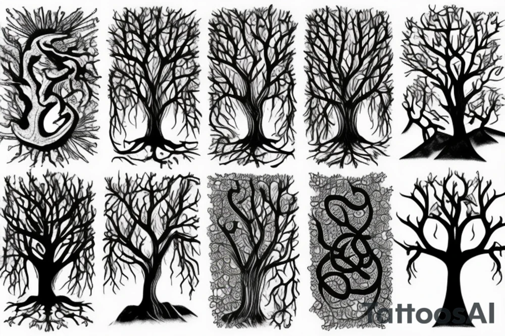 Norse trees tattoo idea