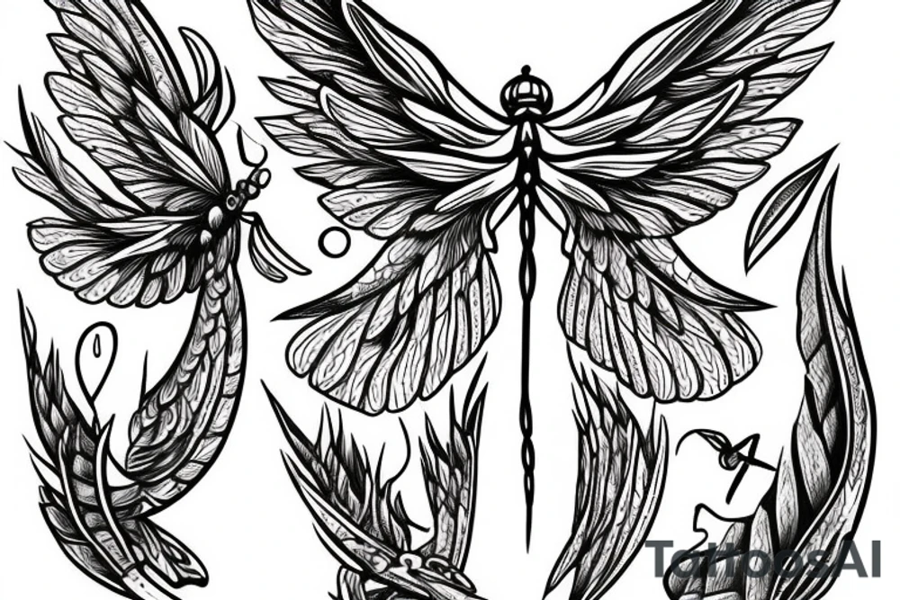 wings of a dragonfly tattoo idea