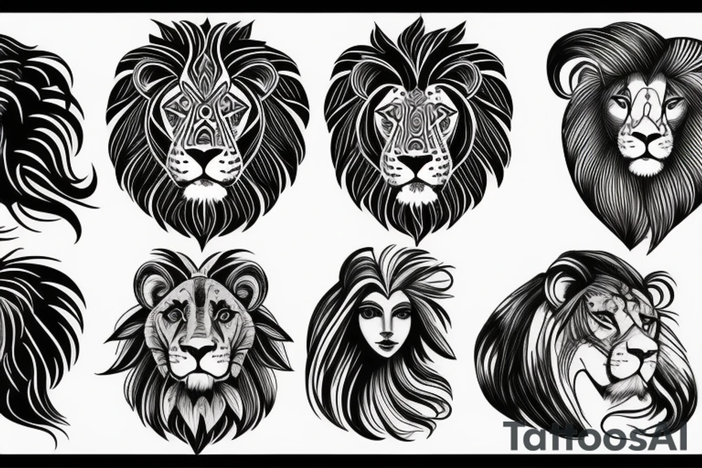 female lion tattoo idea
