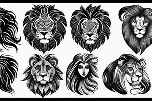 female lion tattoo idea
