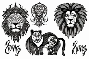female lion tattoo idea