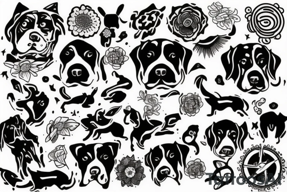 black dog tattoo idea