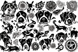 black dog tattoo idea