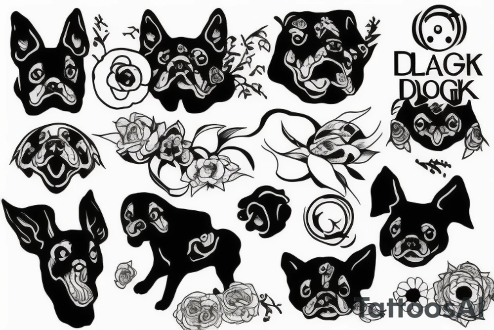 black dog tattoo idea