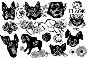 black dog tattoo idea