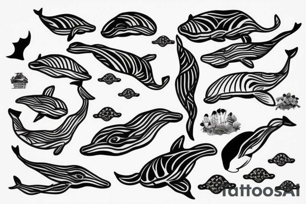 whale tail tattoo idea