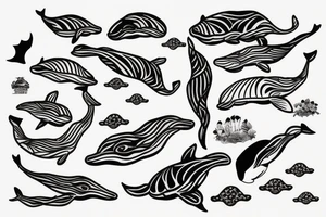 whale tail tattoo idea