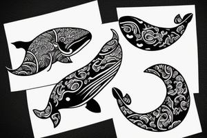 whale tail tattoo idea