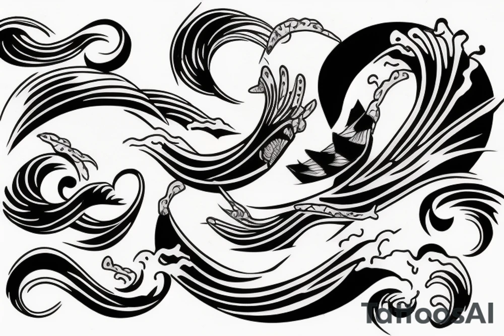 kanagawa wave tattoo idea