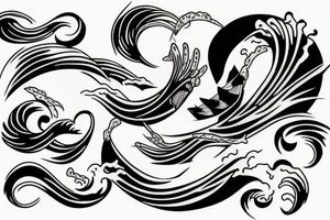kanagawa wave tattoo idea