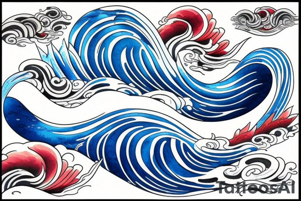 kanagawa wave tattoo idea