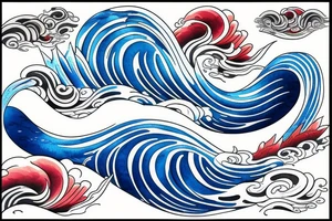 kanagawa wave tattoo idea