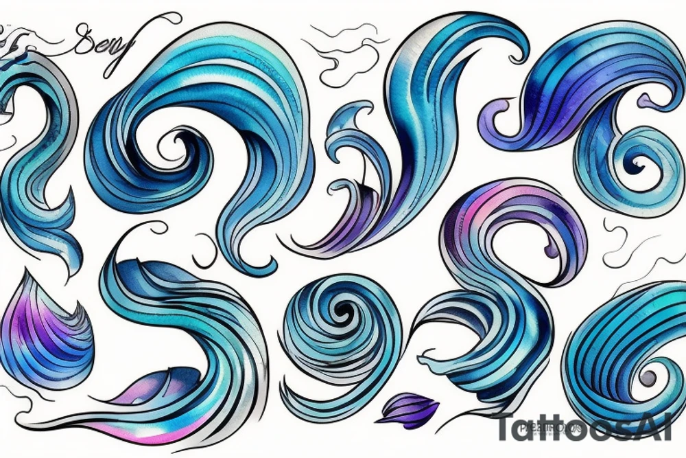 sea wave tattoo idea
