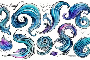 sea wave tattoo idea