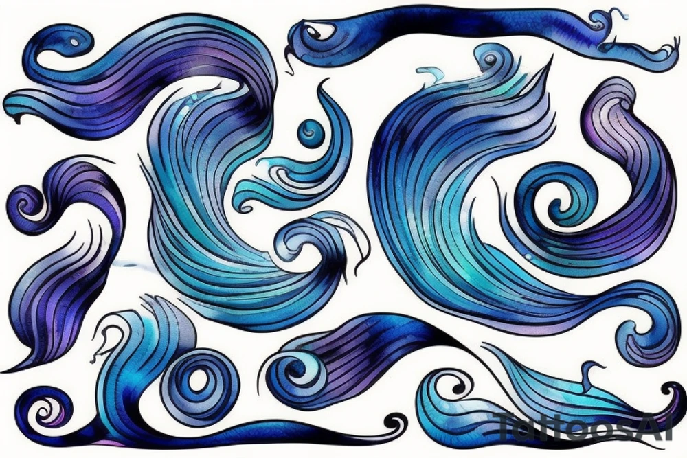 sea wave tattoo idea