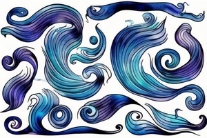 sea wave tattoo idea