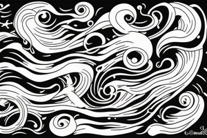 sea wave tattoo idea