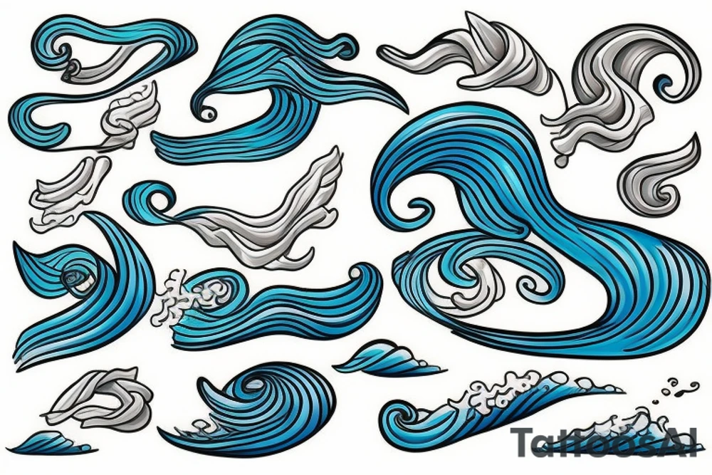 sea wave tattoo idea