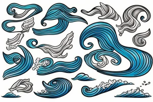 sea wave tattoo idea