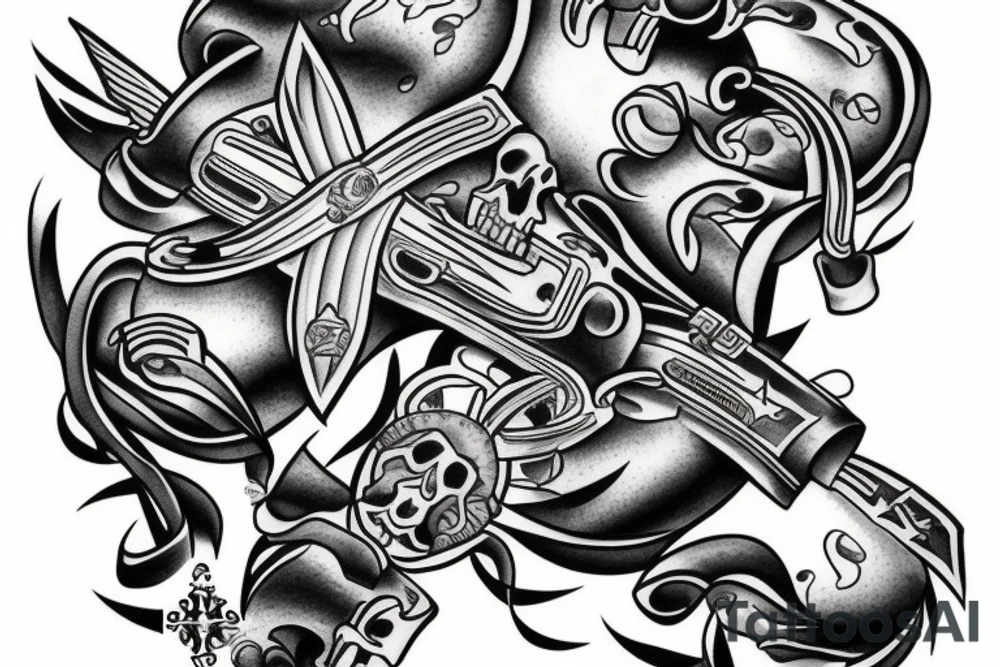 Cross Marines tattoo idea