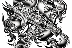 Cross Marines tattoo idea