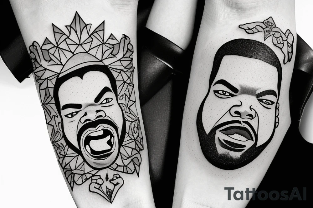 ice cube with a cartoon face melting tattoo idea ice cube with a cartoon face melting tattoo idea