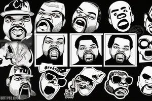 ice cube with a cartoon face melting tattoo idea