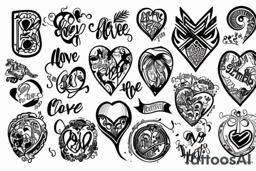S love H write a letar tattoo idea