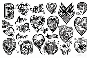 S love H write a letar tattoo idea