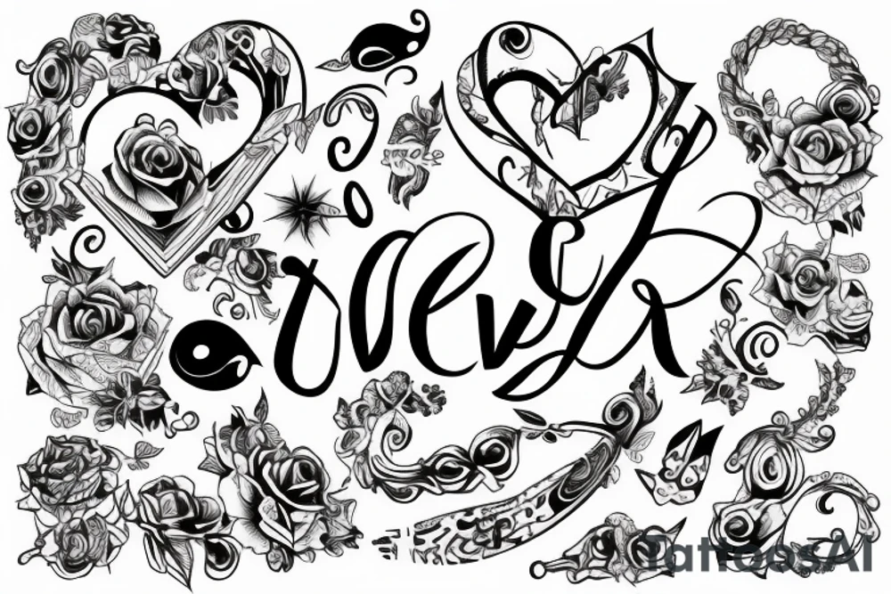 S love H write a letar tattoo idea