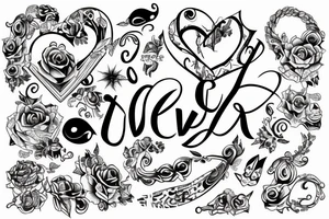 S love H write a letar tattoo idea
