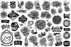 stone word time opportunity tattoo idea